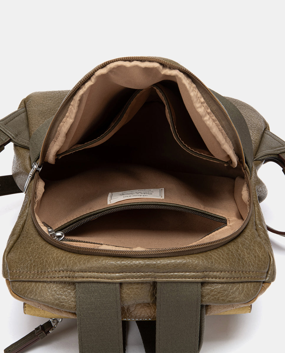 abbacino-mochila-combinada-mujer-verde-material-reciclado image 5