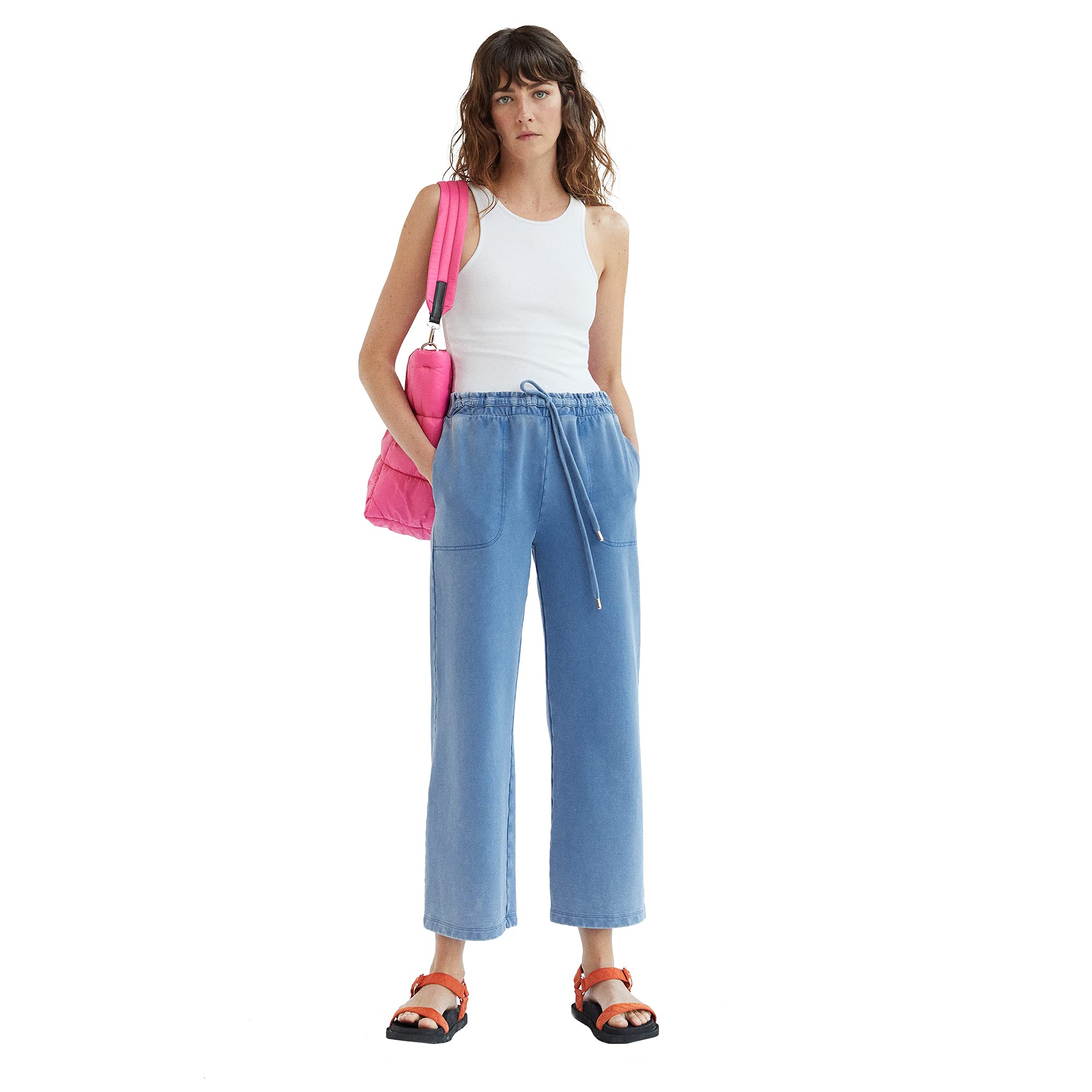 parfois-pantal-n-cintura-el-stica-azul-mujer image 2