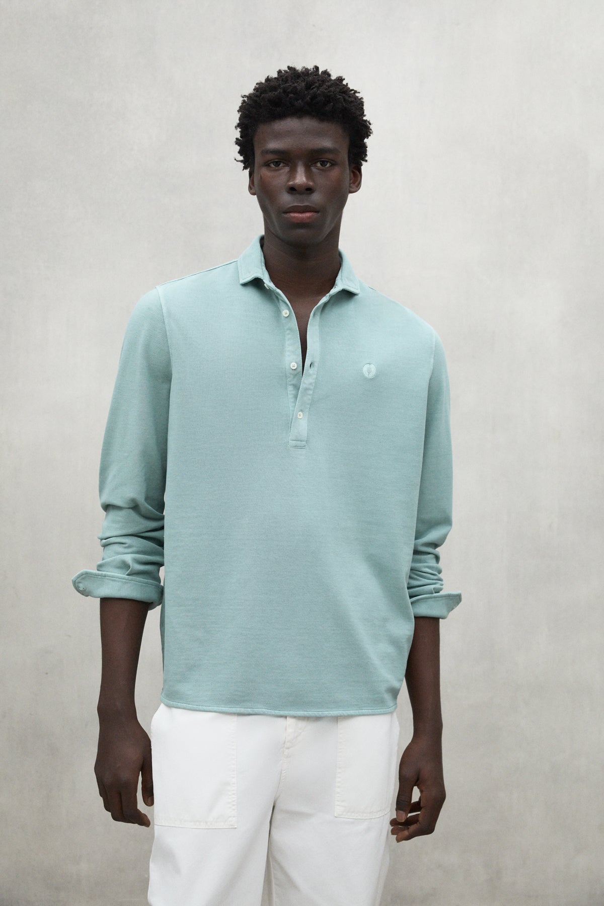 camisa-pol-piqu-verde-de-hombre-de-ecoalf-algod-n-100-reciclado-fit-regular-y-cu image 1