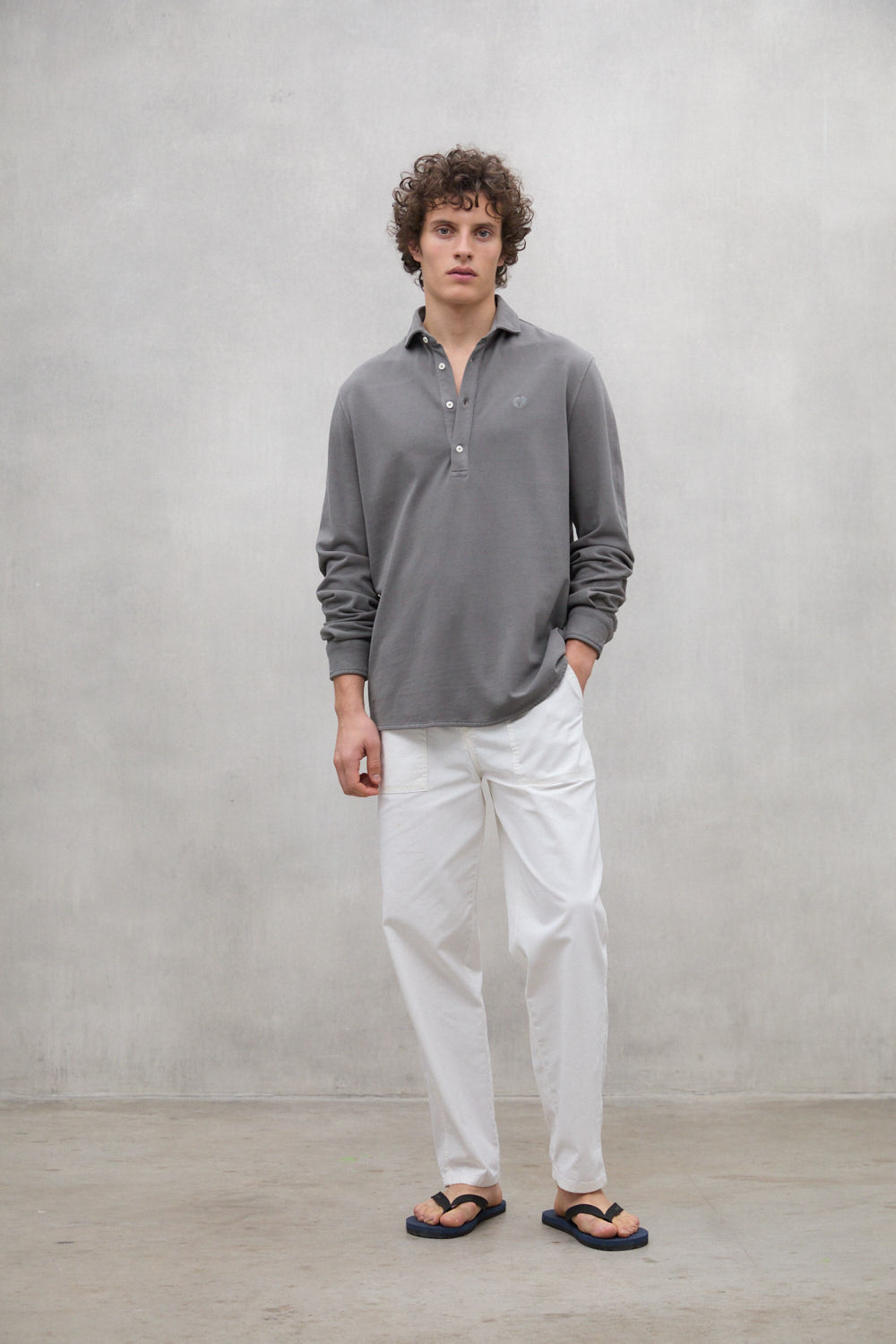 camisa-ecoalf-pol-pique-gris-oscuro-de-algod-n-reciclado-para-hombre image 1