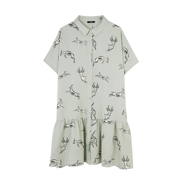 parfois-vestido-camisero-estampado-animal-mujeres image 1