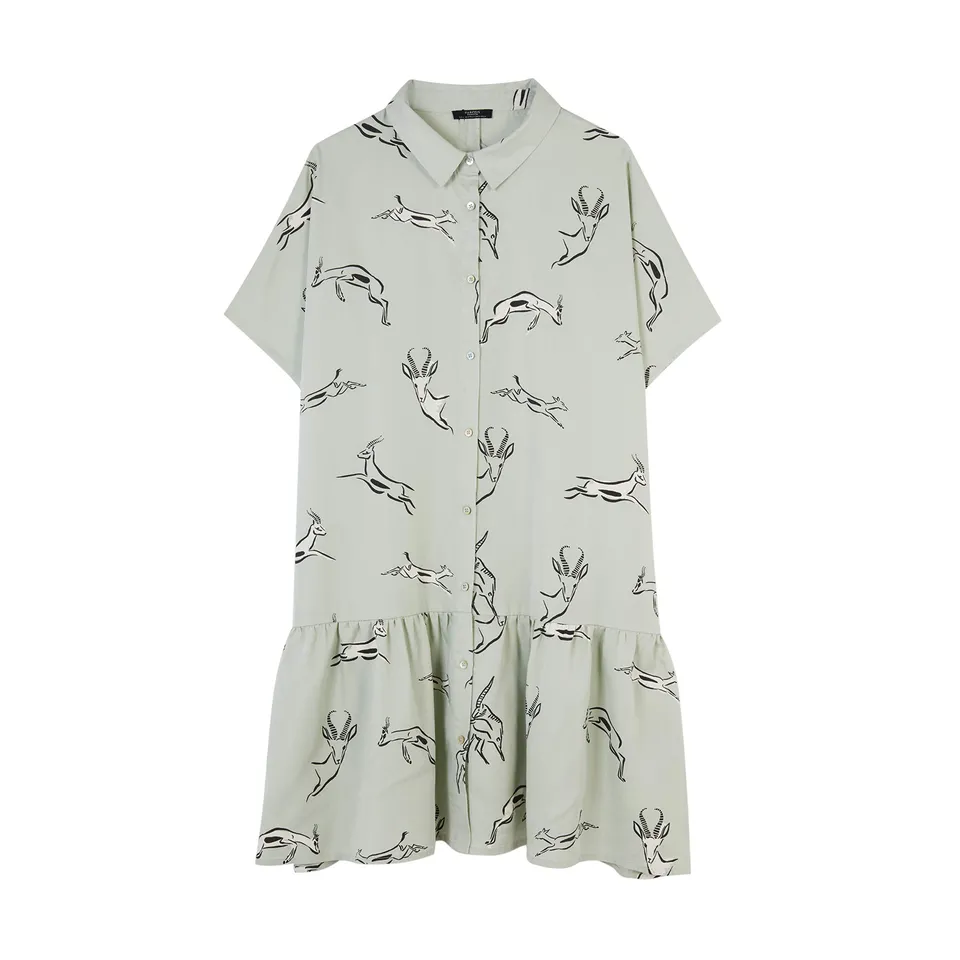 parfois-vestido-camisero-estampado-animal-mujeres image 1
