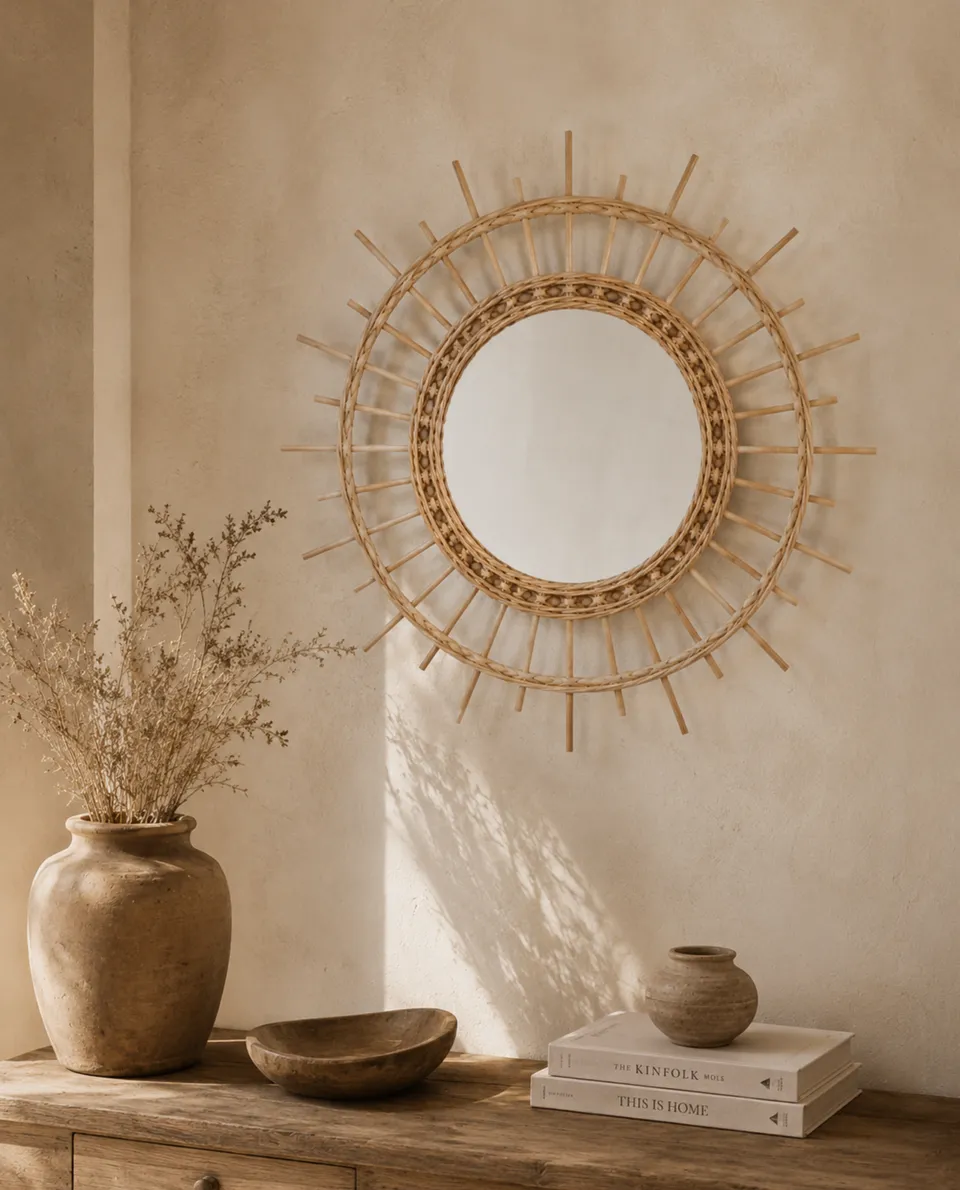 espejo-kbas-de-rattan-70-cm-de-di-metro-estilo-bohemio image 1