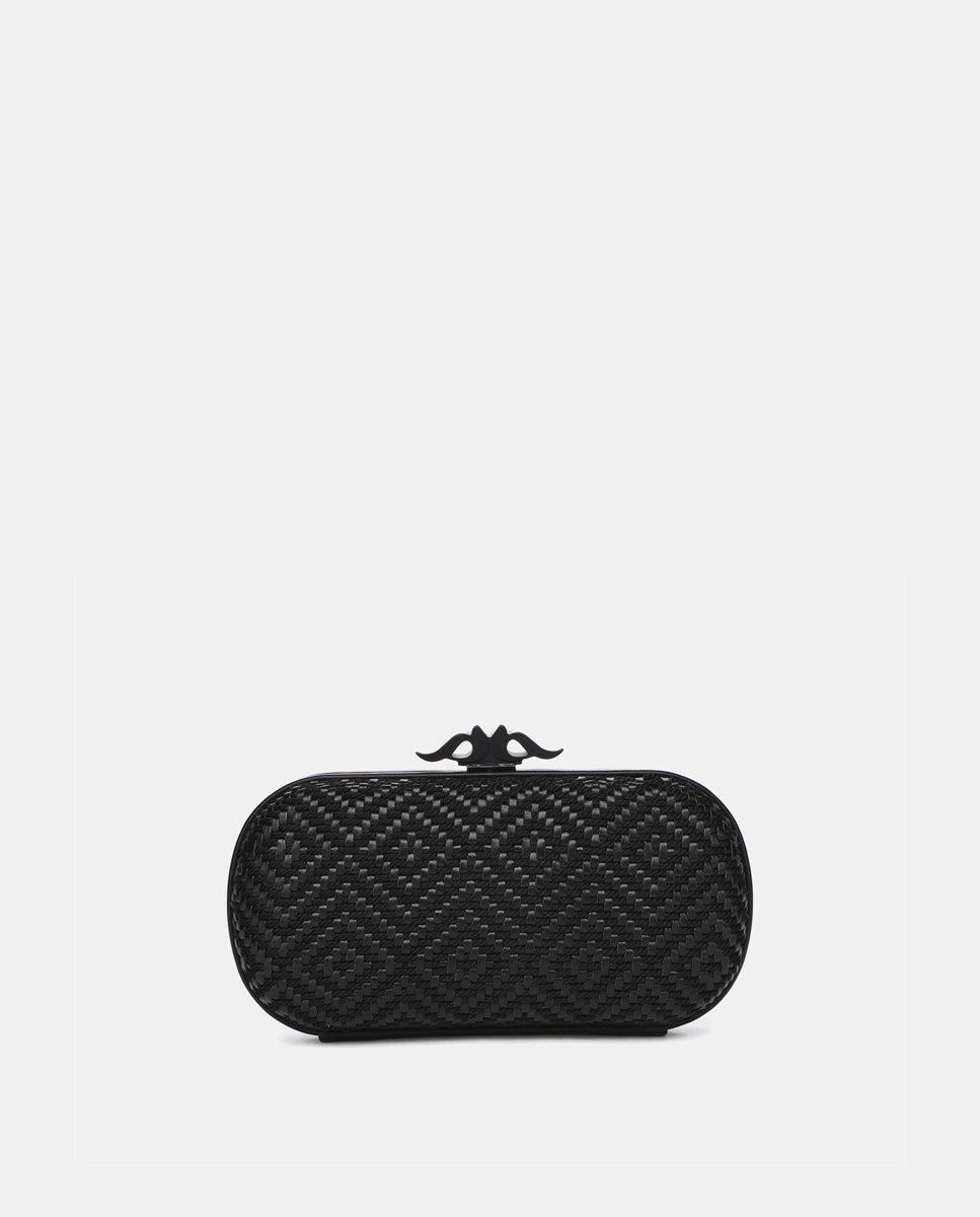 abbacino-clutch-de-fiesta-negro-con-patr-n-geom-trico image 1