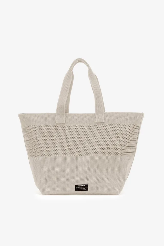 ecoalf-bolso-shopper-tika-blanco-cubo-estructurado-de-punto-hilo-del-mar-edici-n image 1