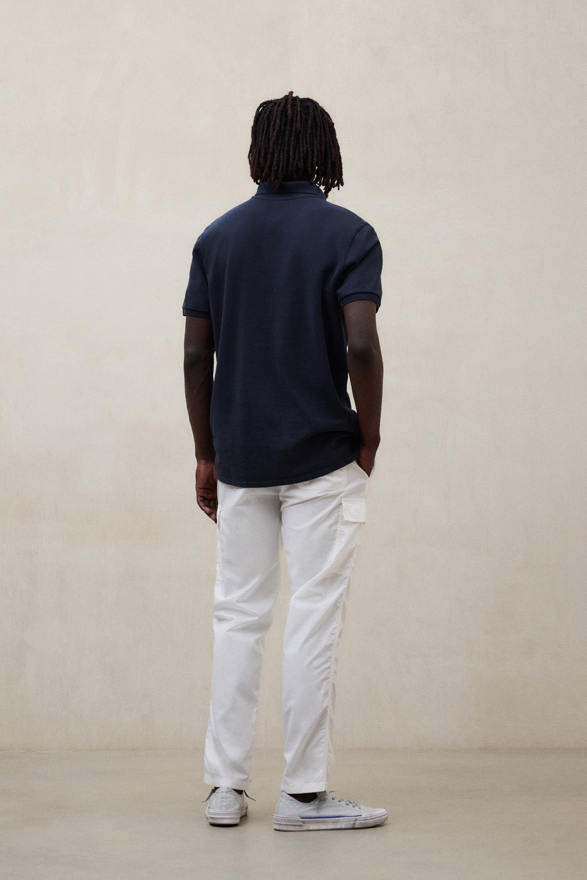 polo-ecoalf-tedan-azul-marino-de-piqu image 5