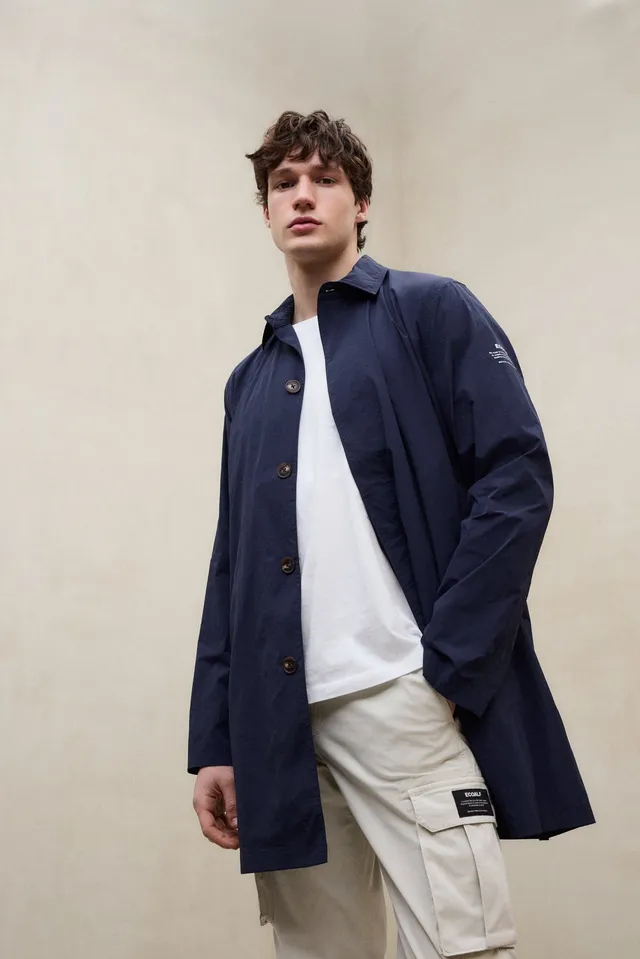 gabardina-ecoalf-packable-vestal-azul-marino-de-poliamida-reciclada-para-hombre image 1
