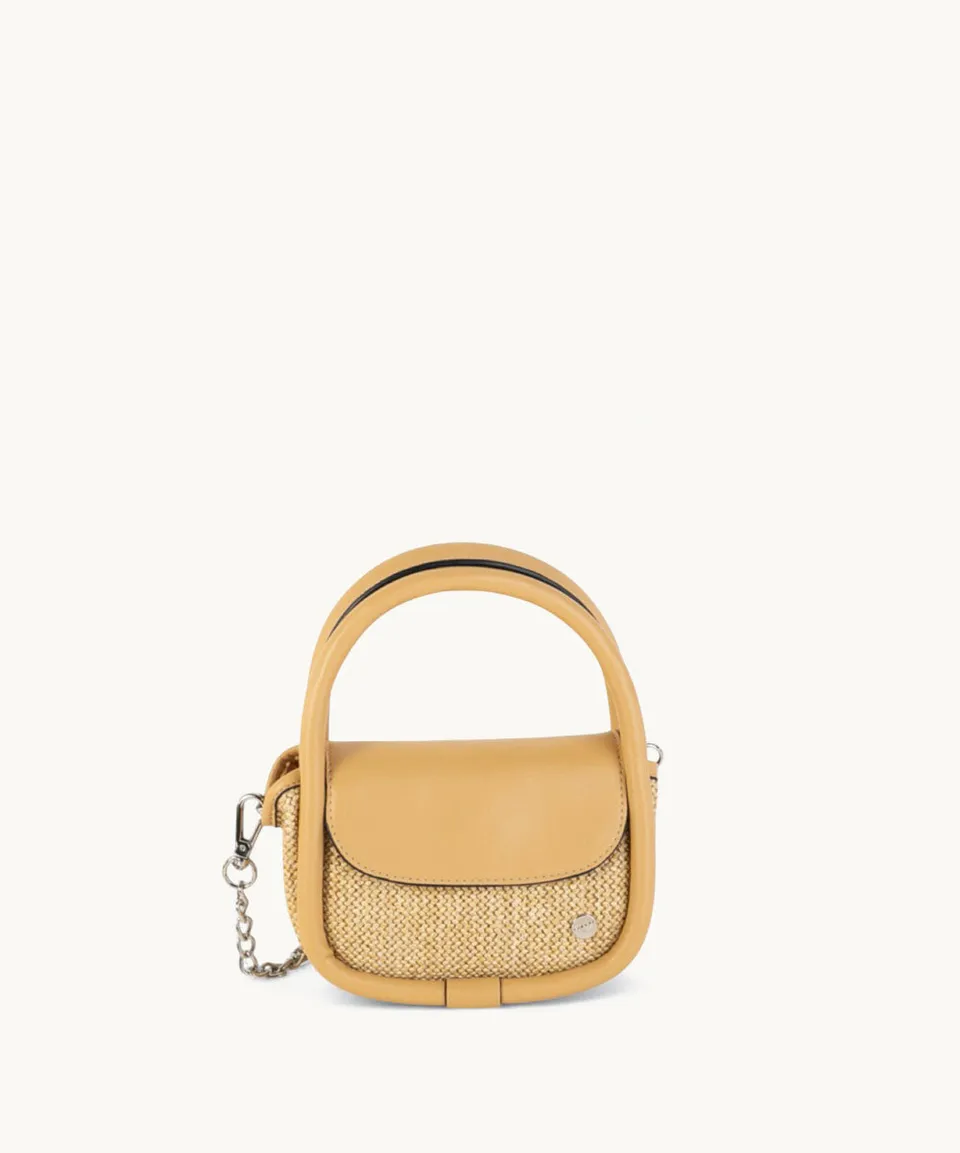 kbas-coctail-celina-bolso-de-mano-en-pu-y-rafia-color-arena image 1