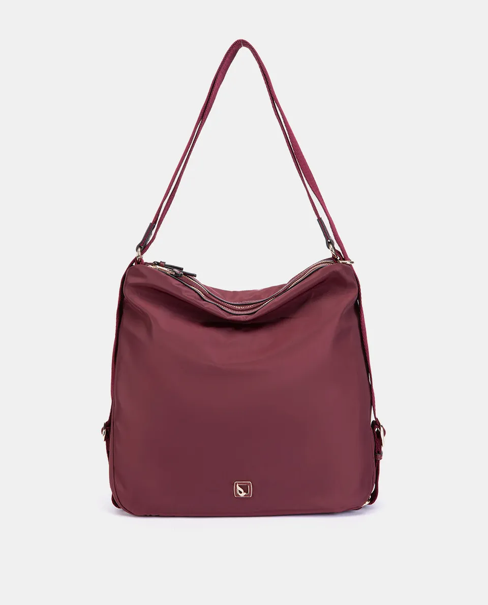 abbacino-bolso-multifuncional-reciclado-burdeos-mochila image 1