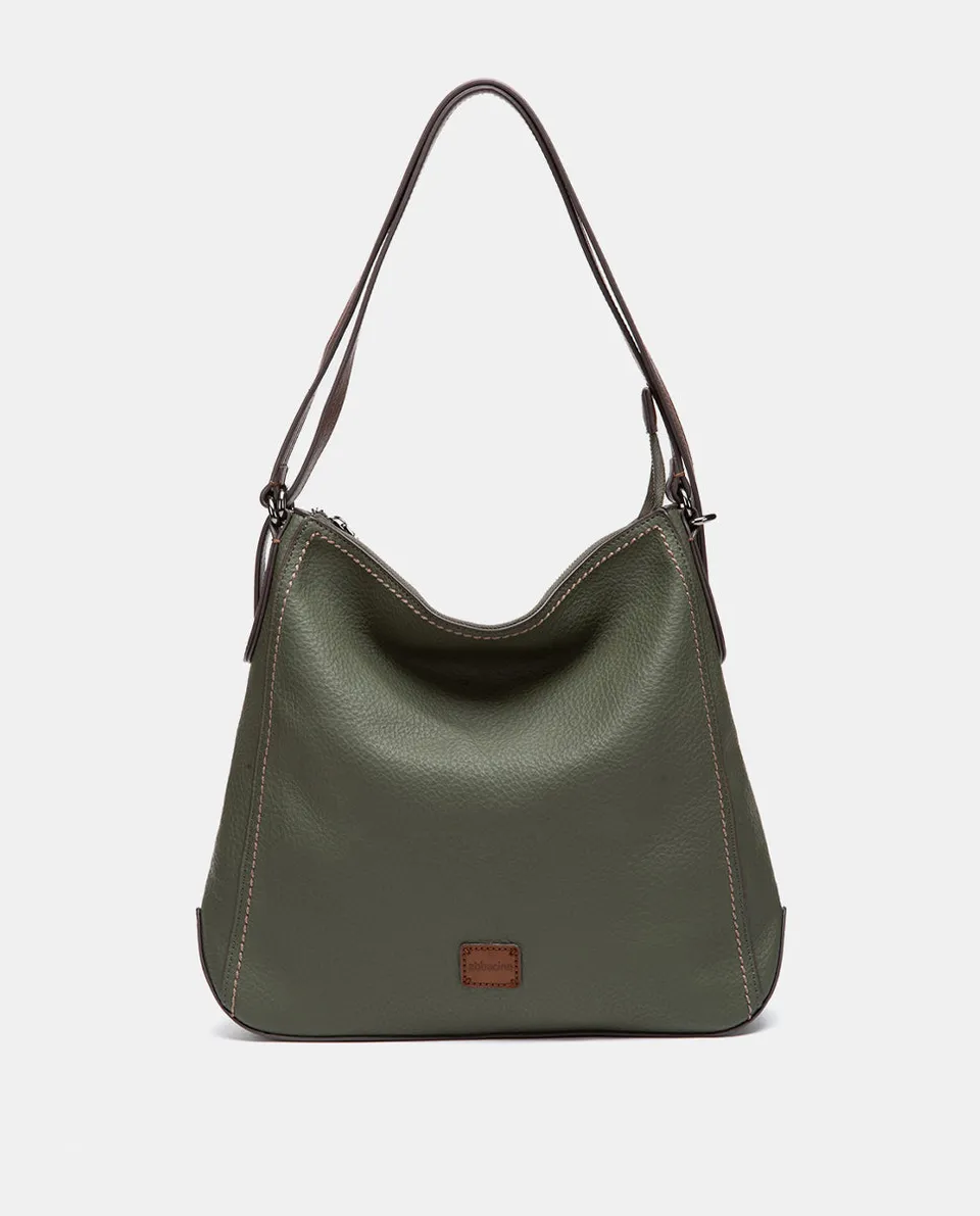 abbacino-bolso-multifuncional-reciclado-verde-convertible-a-mochila image 1