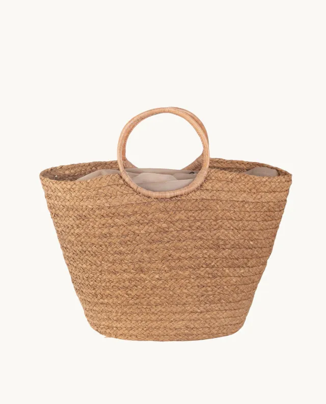 bolso-capazo-de-rafia-natural-kbas-asa-de-cuero-y-cierre-de-saco-color-tostado-5 image 1