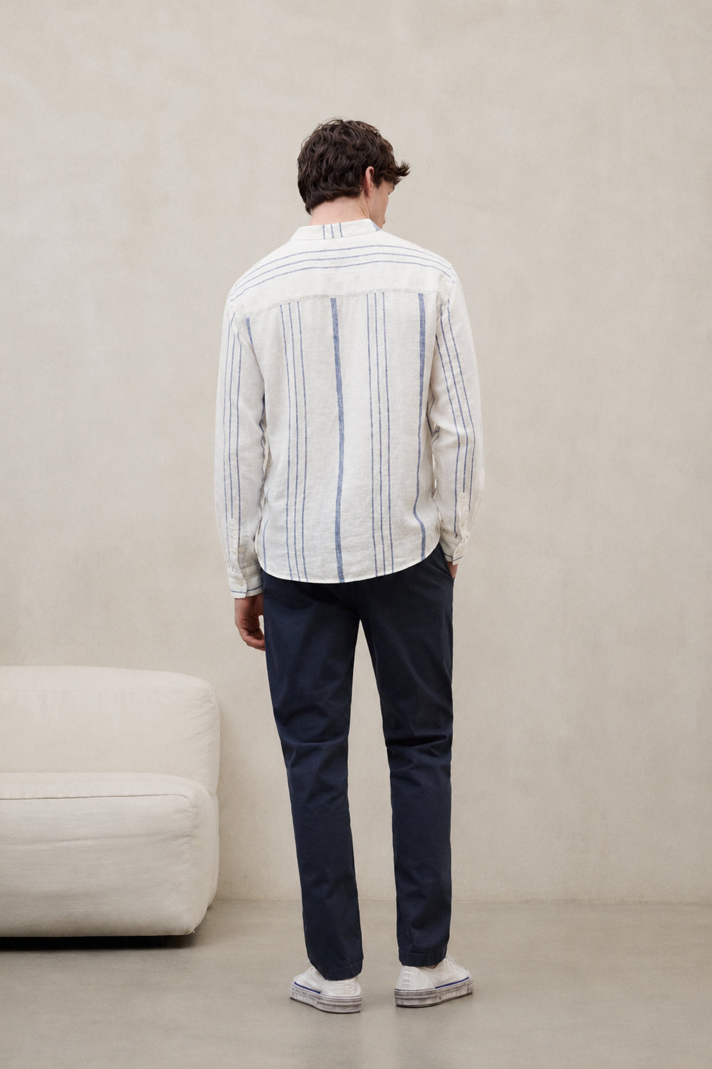 camisa-de-rayas-willy-blanca-de-ecoalf image 1