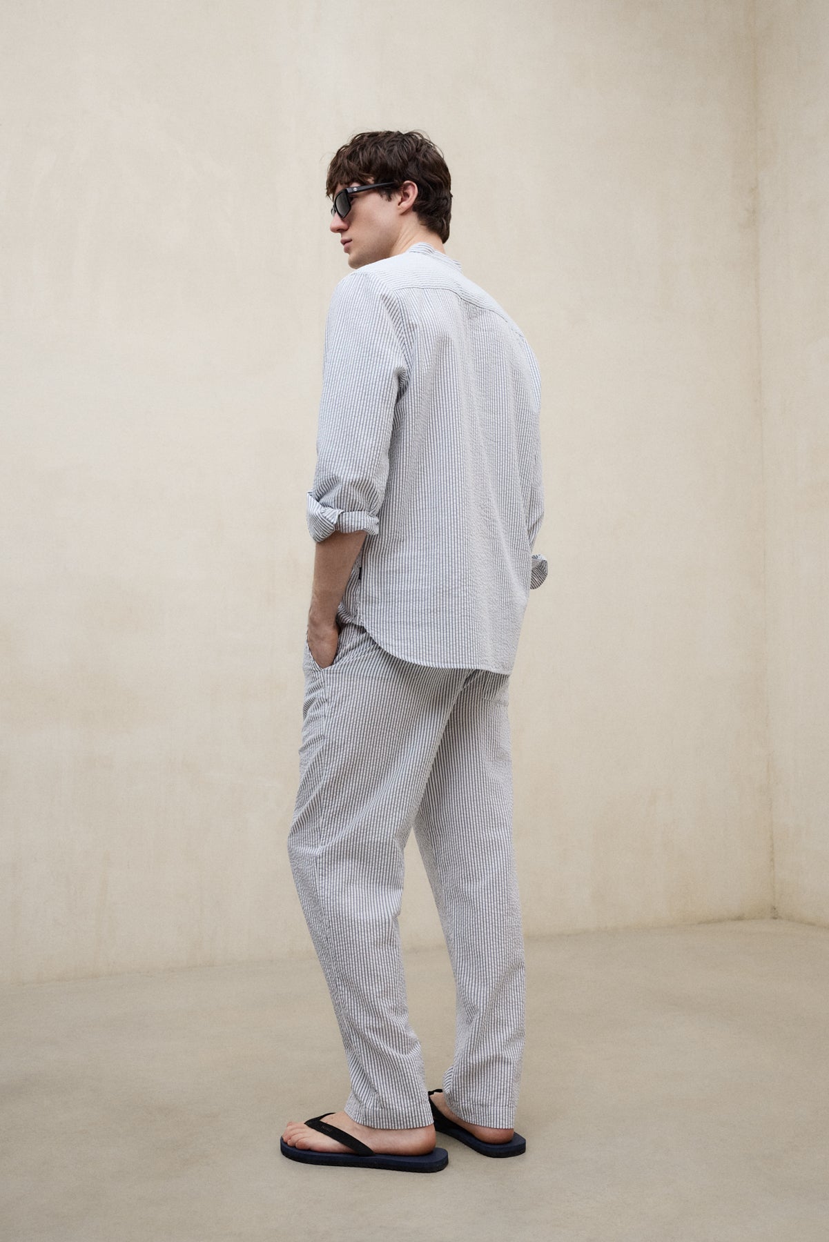 ecoalf-guille-camisa-azul-hombre-cuello-mao image 3