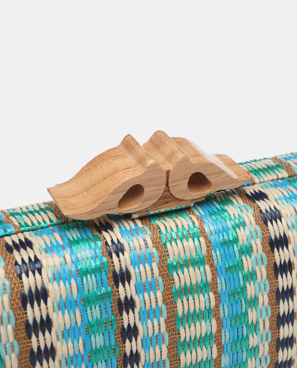 abbacino-clutch-de-fiesta-cuadrado-con-estampado-azul image 7