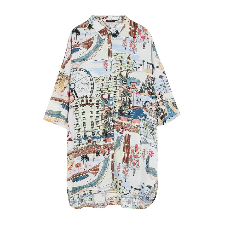 parfois-vestido-camisero-estampado-mujer-3 image 1