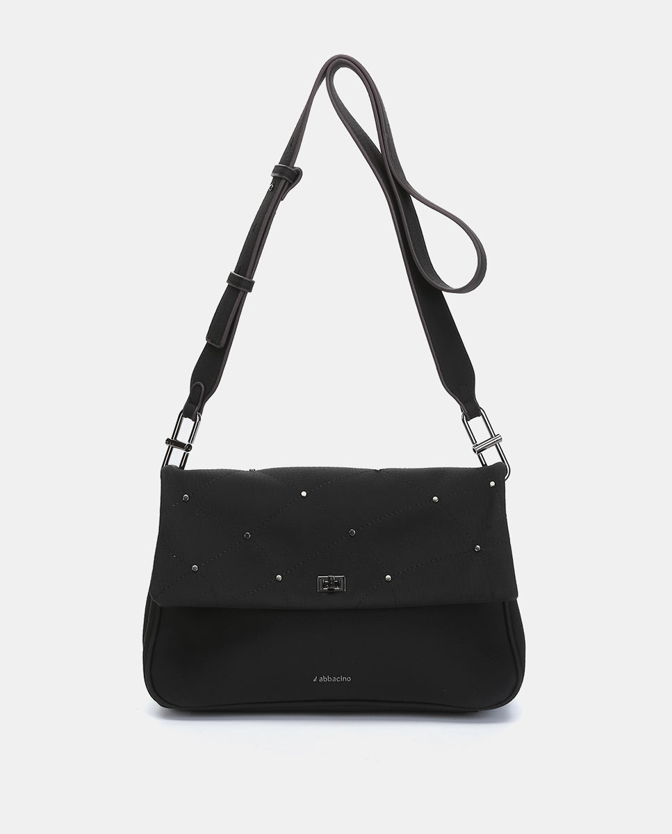 abbacino-bolso-de-hombro-materiales-reciclados-negro image 4
