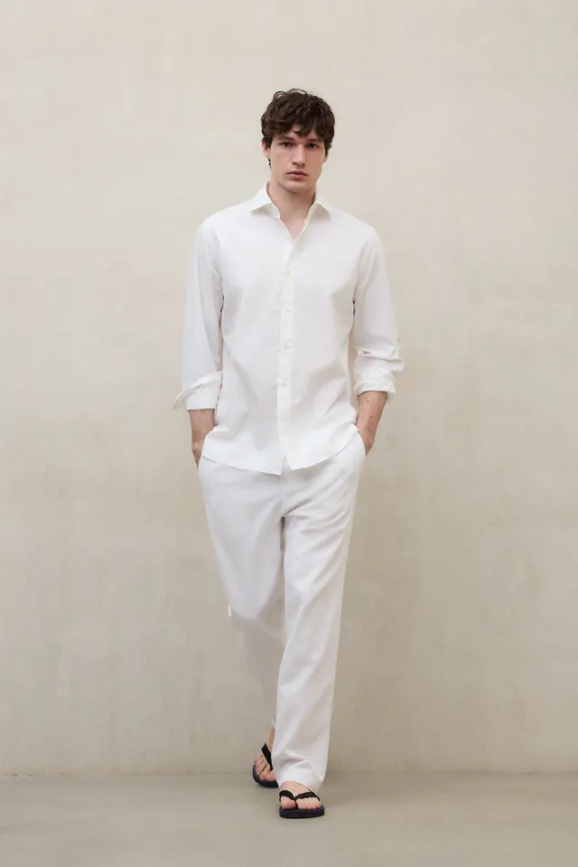 ecoalf-alfredo-camisa-blanca-hombre-media-cremallera image 1