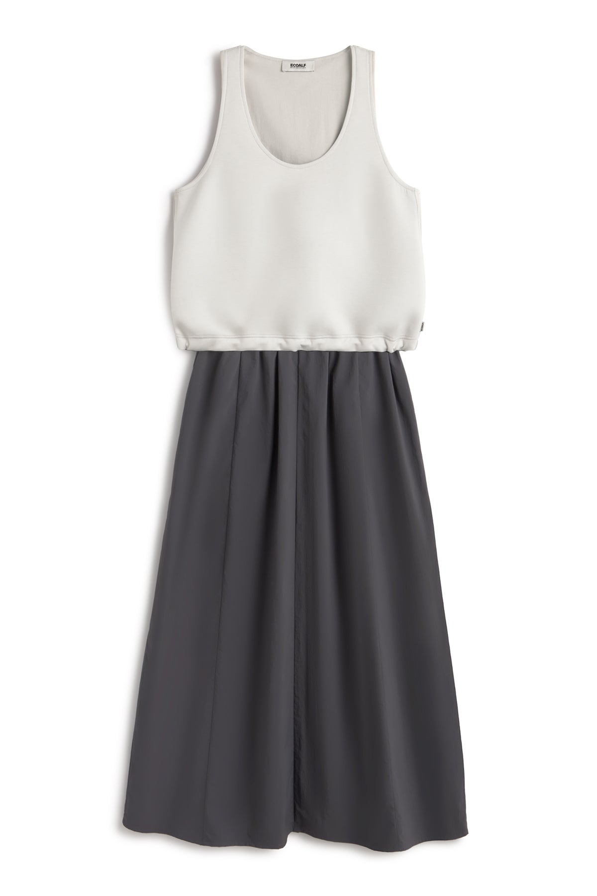 vestido-ecoalf-elo-gris-de-mujer-75-poli-ster-reciclado-largo-maxi-fit-relajado image 5