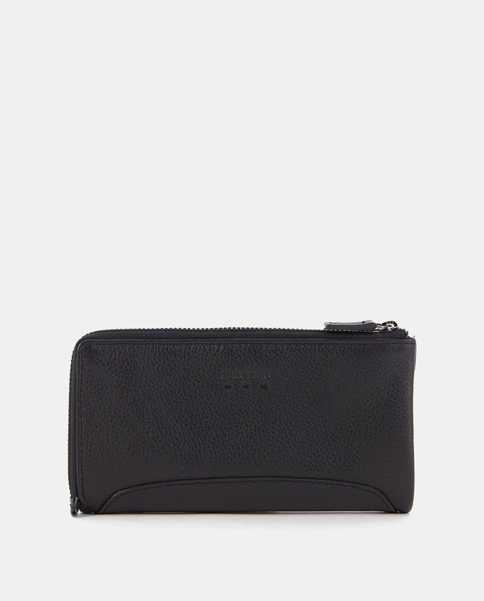 abbacino-cartera-grande-de-piel-negra-premium image 3