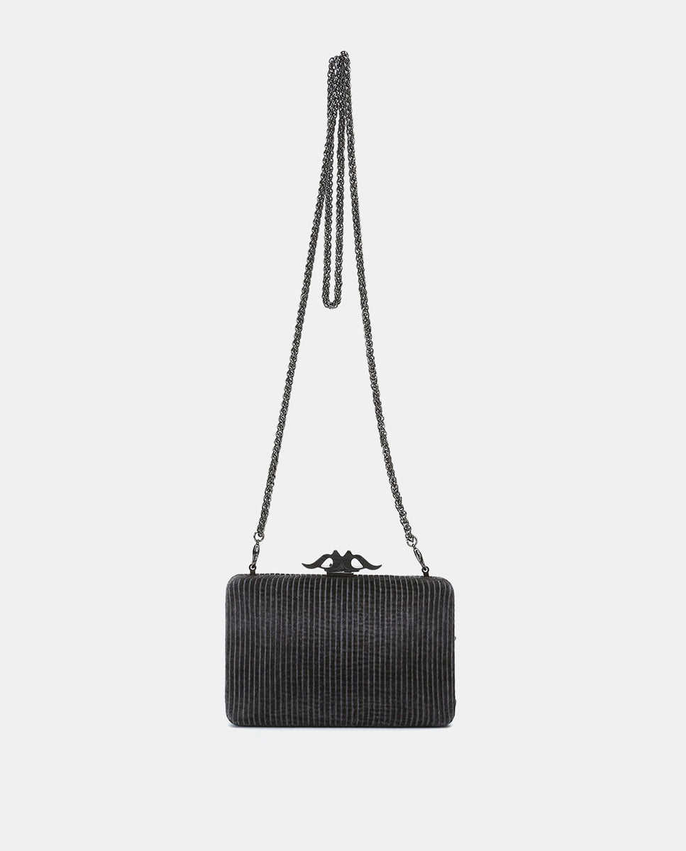 clutch-abbacino-terciopelo-plateado-fiesta image 4