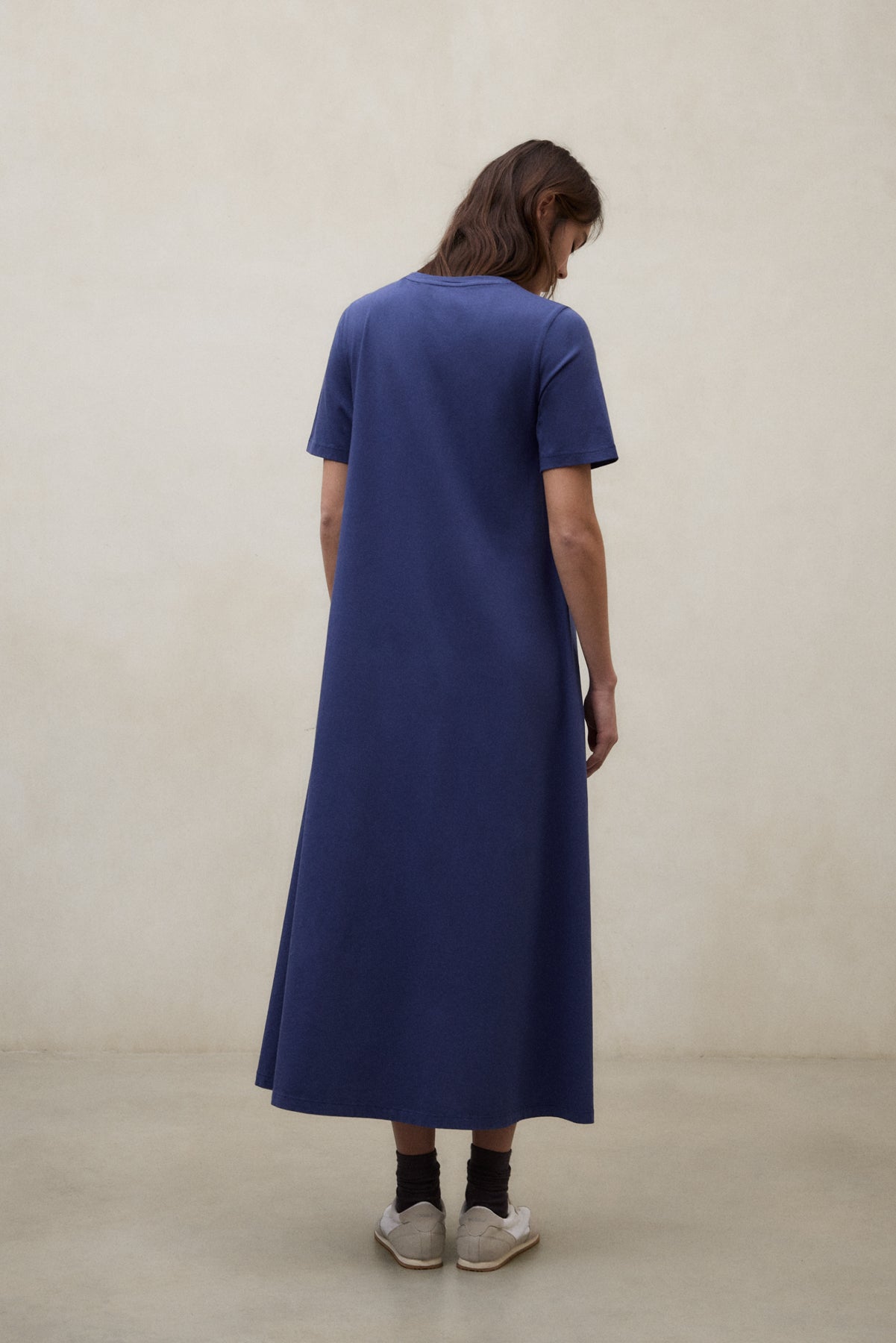 ecoalf-vestido-elettra-azul-de-mujer-50-algod-n-org-nico-fit-relajado-manga-cort image 3