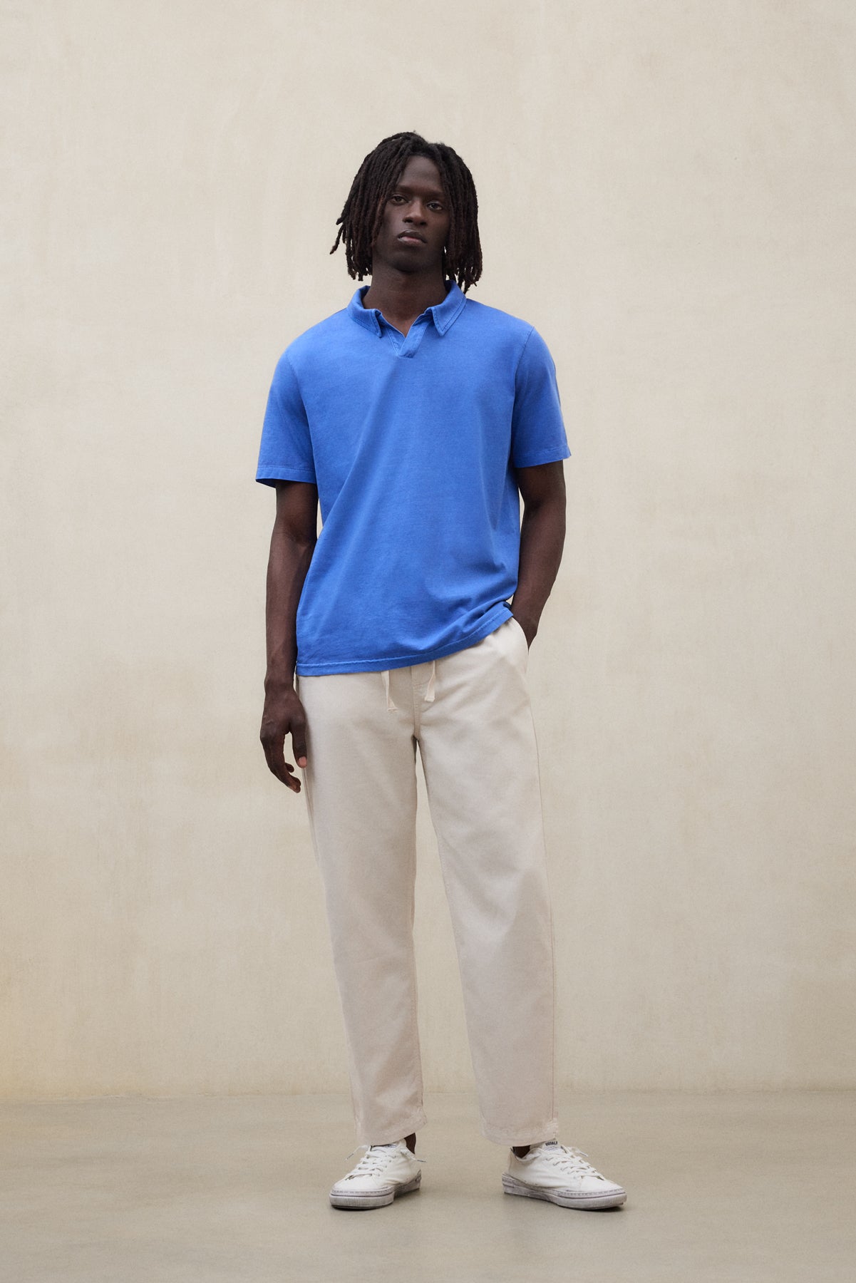 polo-ecoalf-enzo-azul-de-algod-n-reciclado-para-hombre image 1