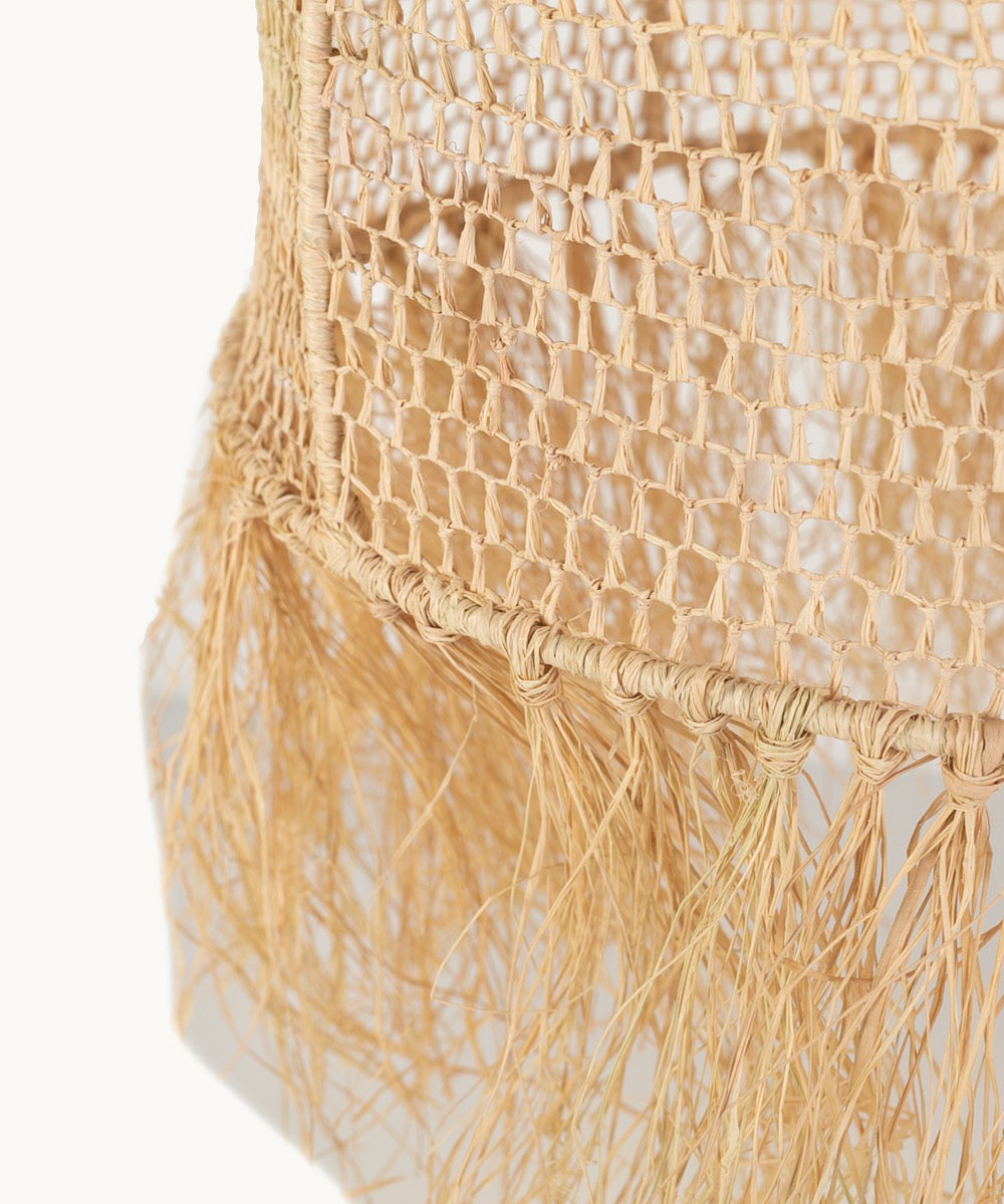 kbas-l-mpara-de-rafia-natural-con-flecos-dise-o-artesanal-bohemio image 2