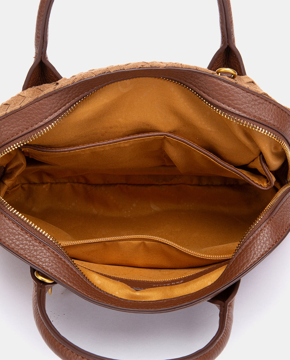 abbacino-bolso-de-mano-trenzado-cognac image 8