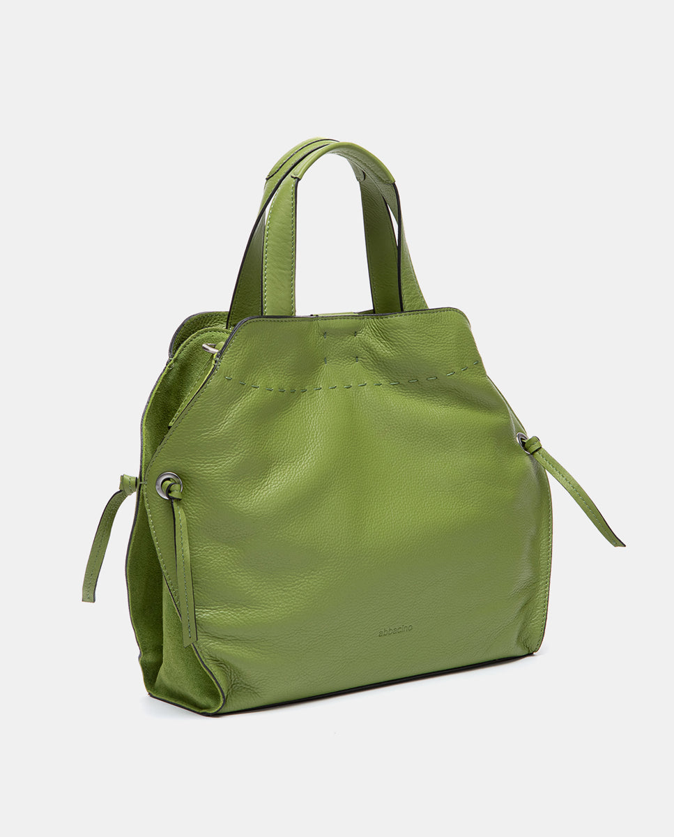 bolso-de-mano-abbacino-en-piel-verde-minimalista image 4