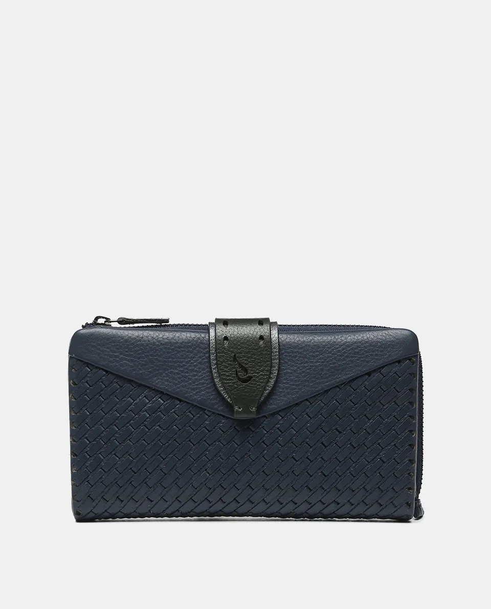 abbacino-cartera-grande-de-mujer-en-piel-azul-premium image 1