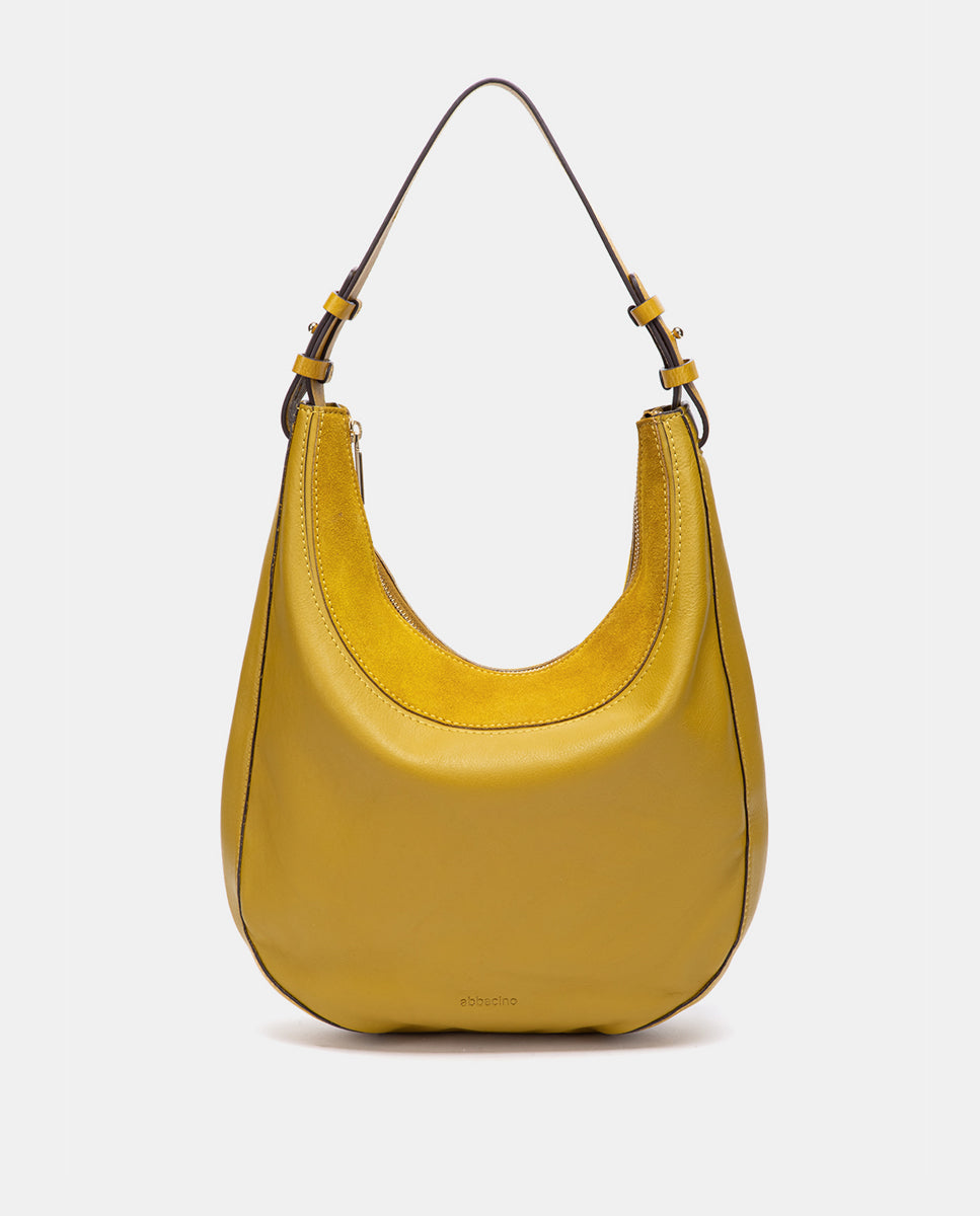 abbacino-bolso-de-hombro-amarillo-piel-y-serraje image 3