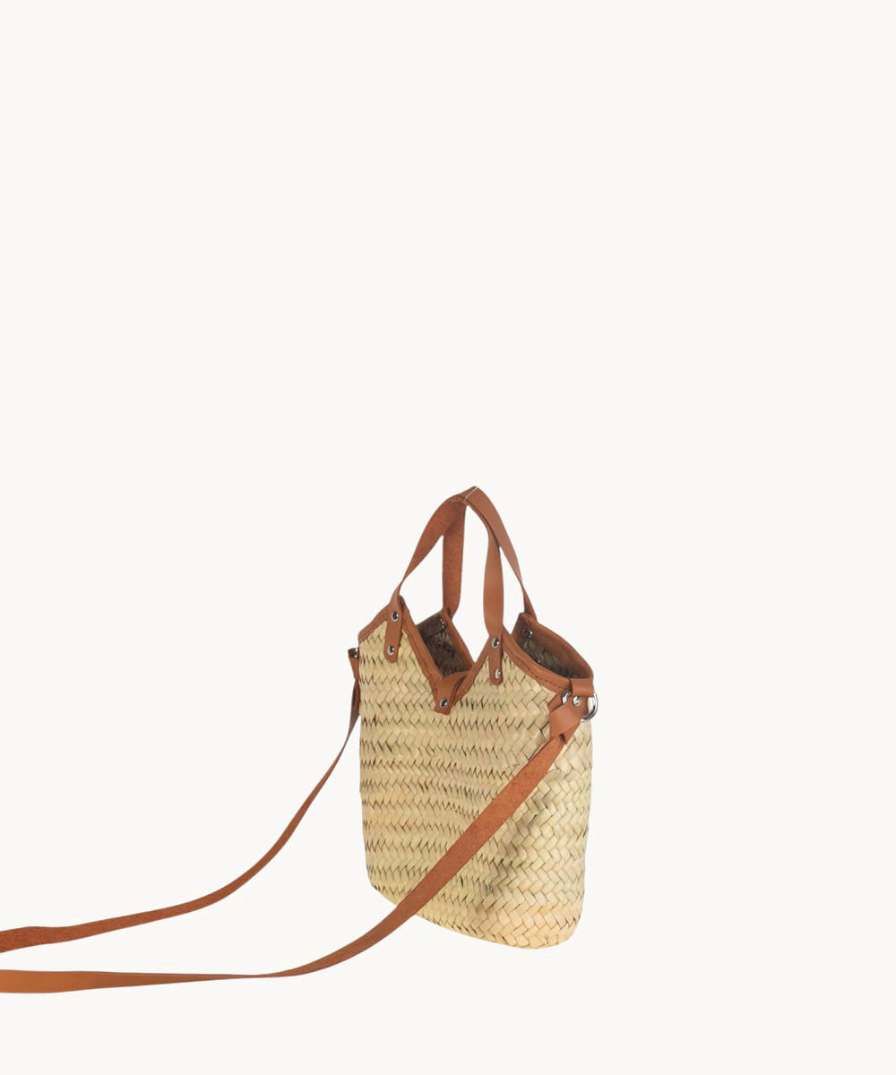 bolso-bandolera-kbas-de-palma-natural-y-piel-color-cuero image 2