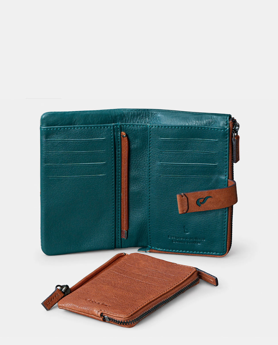 abbacino-cartera-mediana-mujer-piel-azul-bicolor image 7