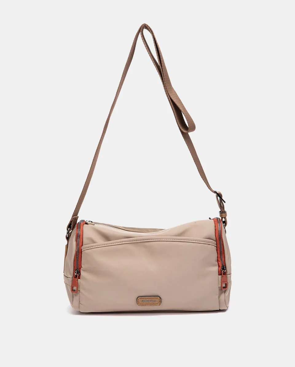 abbacino-bandolera-beige-de-materiales-reciclados-ajustable-diario image 1