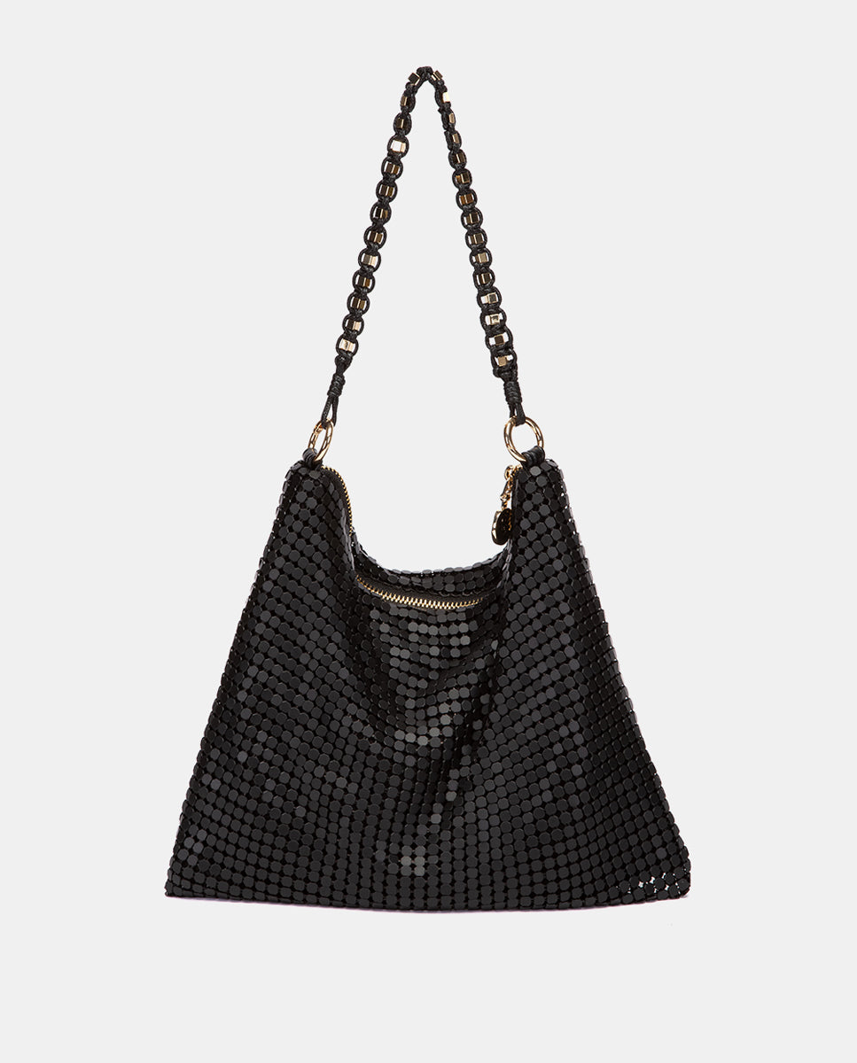 abbacino-bolso-fiesta-malla-met-lica-negro-piramidal image 3