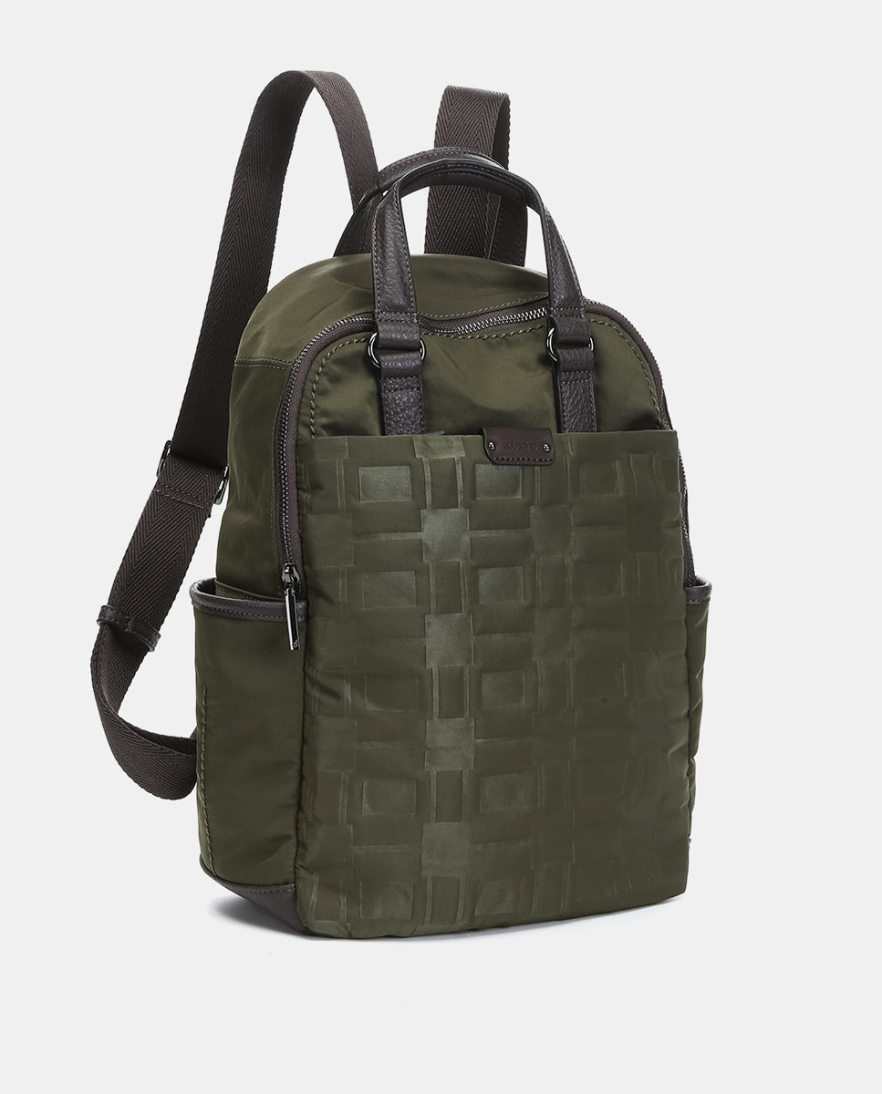 abbacino-mochila-casual-de-nylon-reciclado-verde-acolchado image 2