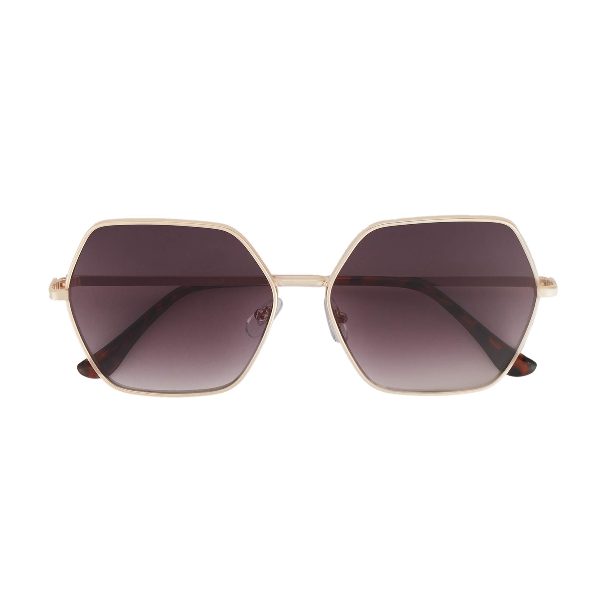parfois-gafas-de-sol-met-licas-hexagonales-mujer-oro-claro image 1
