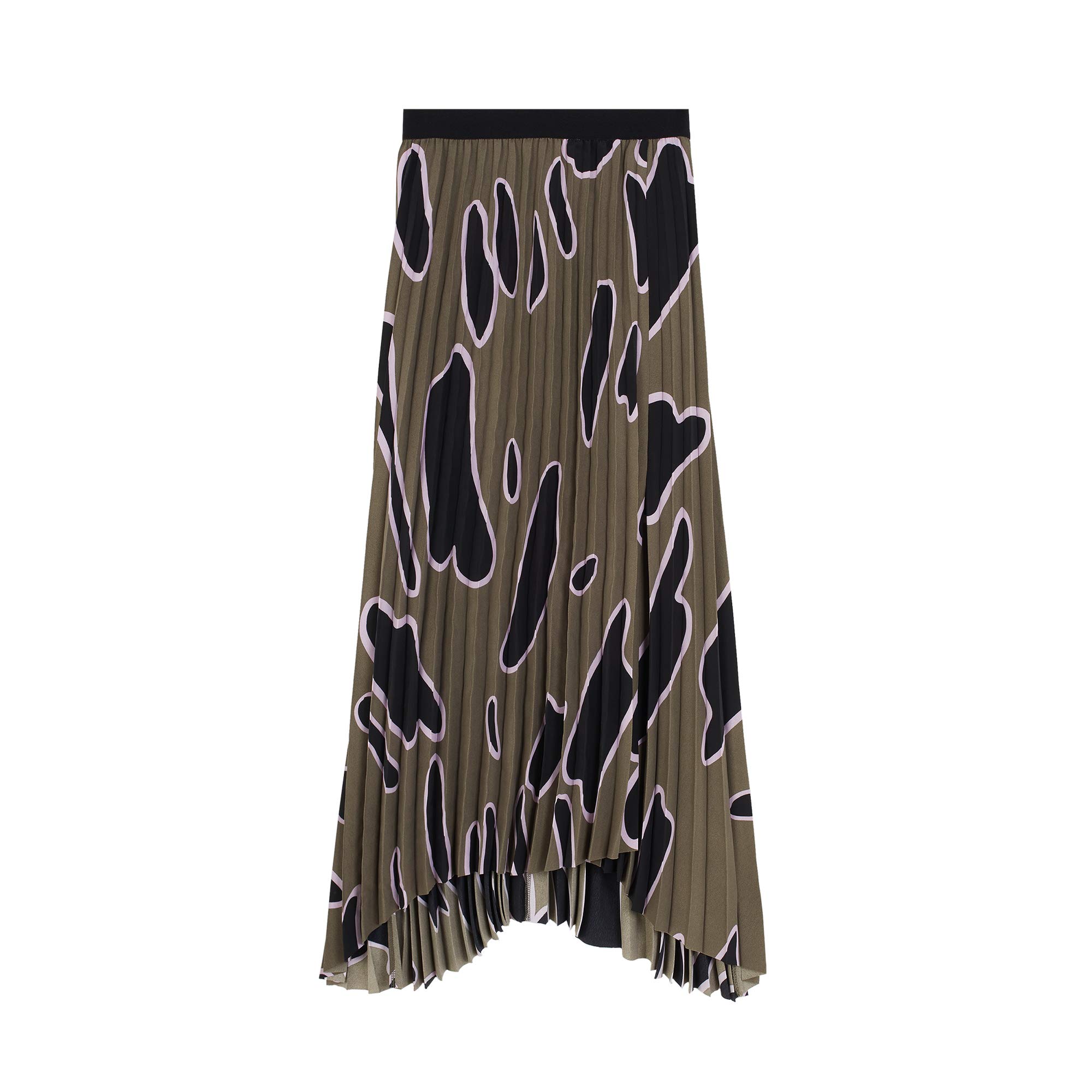 parfois-falda-plisada-estampada-cintura-el-stica-mujer image 1