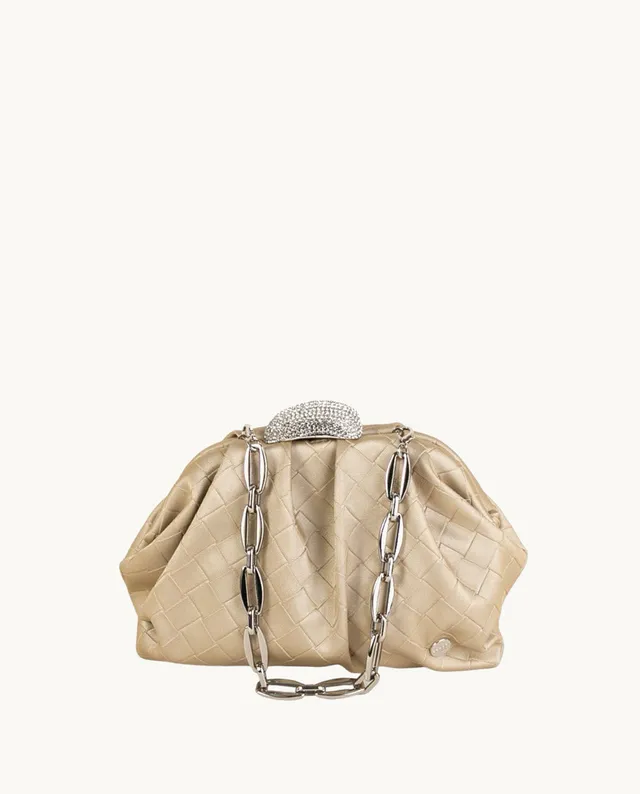 kbas-clutch-de-piel-sint-tica-fiesta-ulloi-color-oro image 1