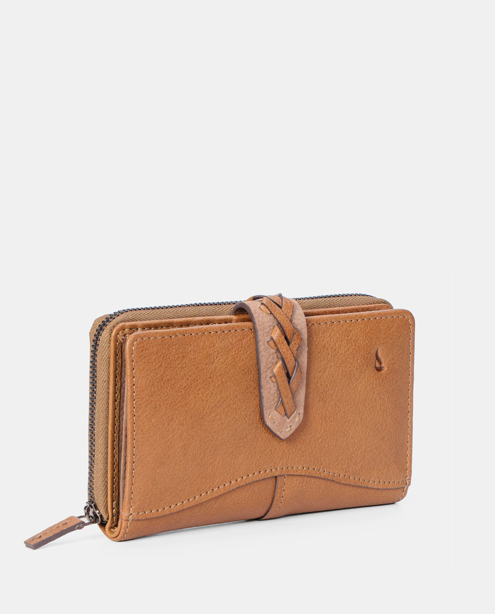 abbacino-cartera-mediana-verde-de-piel-con-trenzado image 3