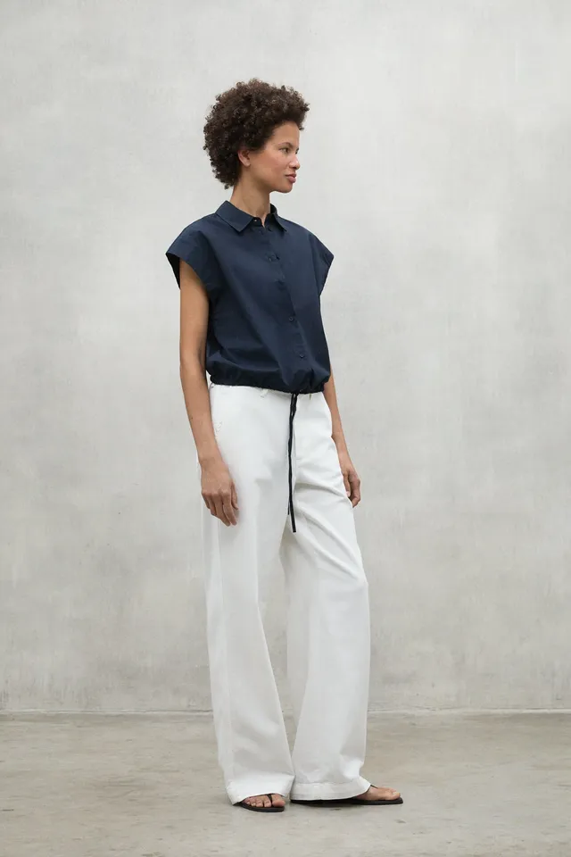 camisa-ecoalf-faye-azul-marino-de-algod-n-reciclado-para-mujer image 1
