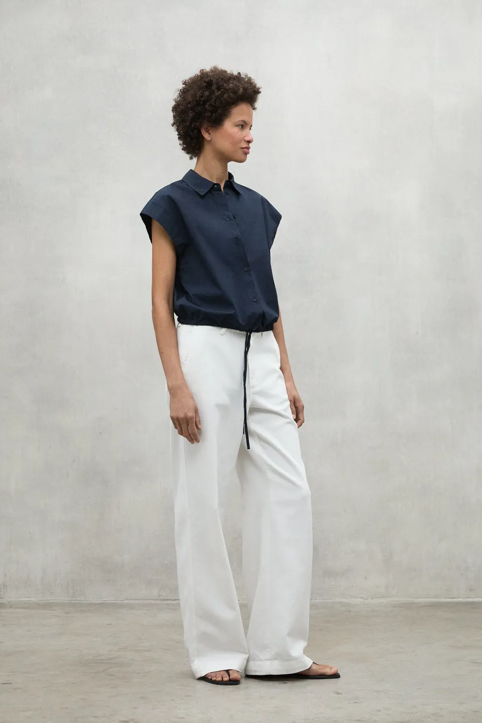 camisa-ecoalf-faye-azul-marino-de-algod-n-reciclado-para-mujer image 1
