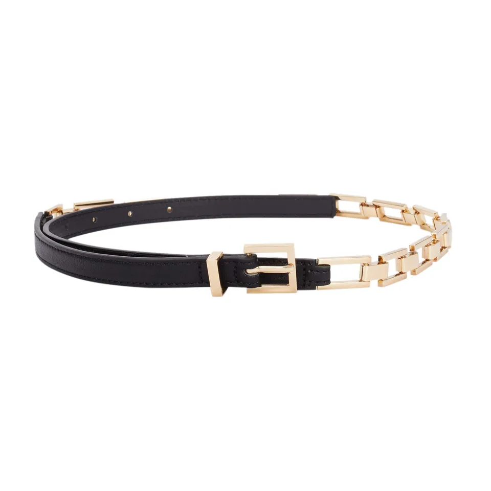 parfois-cintur-n-estrecho-eslabones-negro-mujer image 1