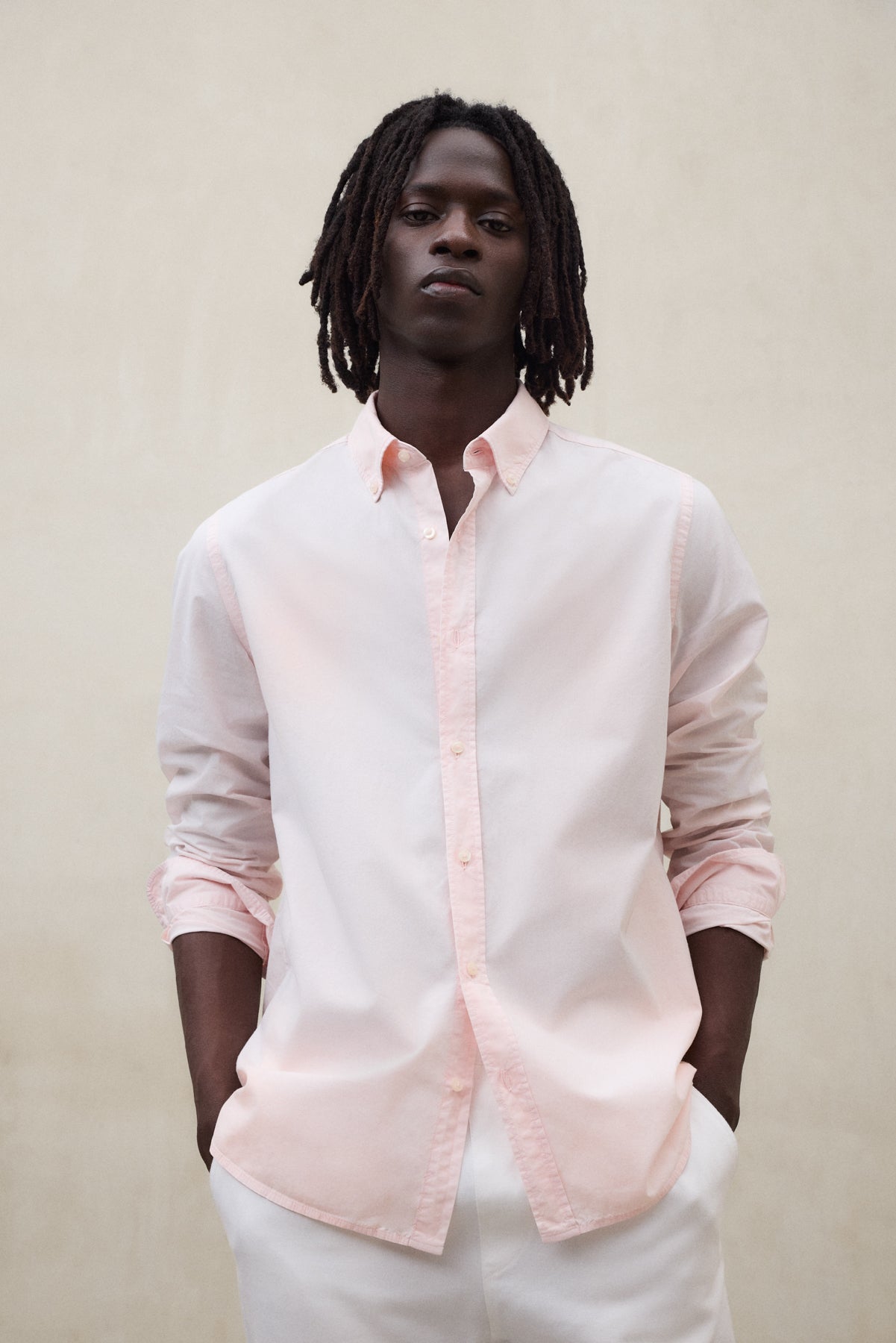 camisa-ecoalf-antejo-de-popel-n-rosa-de-hombre-algod-n-regenerativo image 3