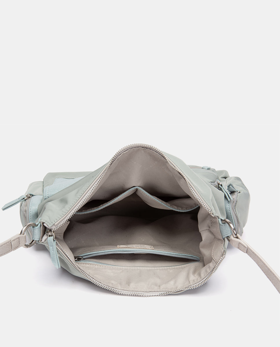 abbacino-bolso-de-hombro-hobo-en-tejido-reciclado-azul image 8