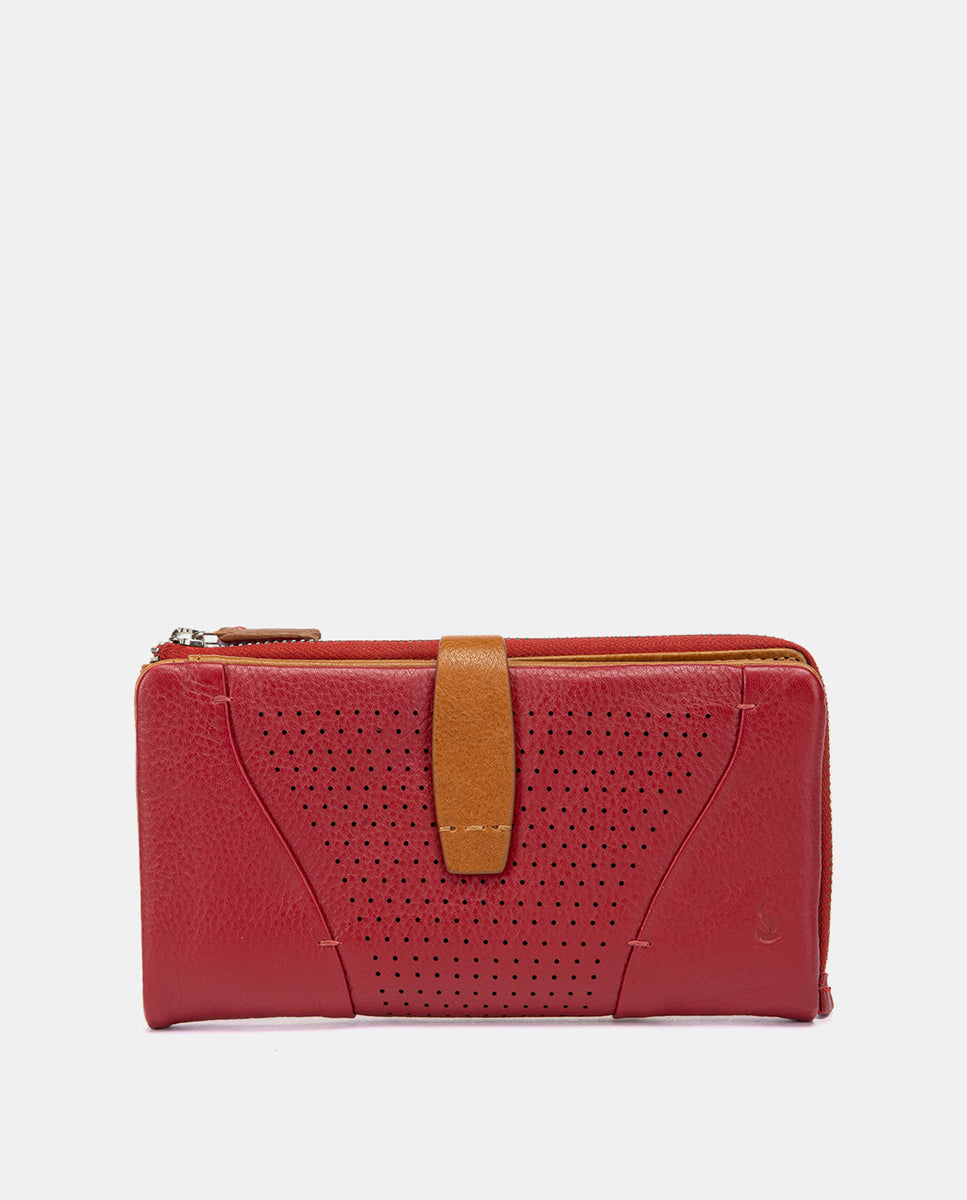 abbacino-cartera-grande-piel-roja-troquelada-con-monedero image 1