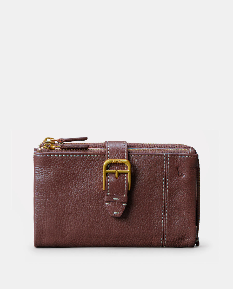 abbacino-cartera-mediana-mujer-piel-marr-n-herraje image 1