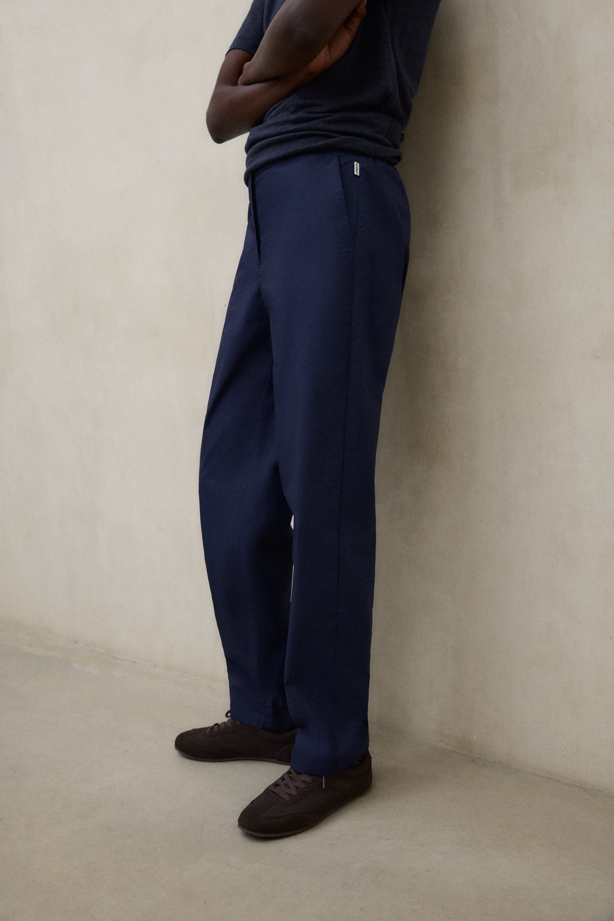 ecoalf-pantalones-laga-azul-marino-de-mujer-corte-ajustado-70-algod-n-org-nico-c image 4