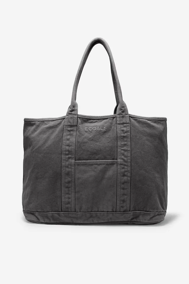 ecoalf-bolso-mediano-palms-gris-de-mujer-100-algod-n-reciclado-efecto-garment-dy image 1