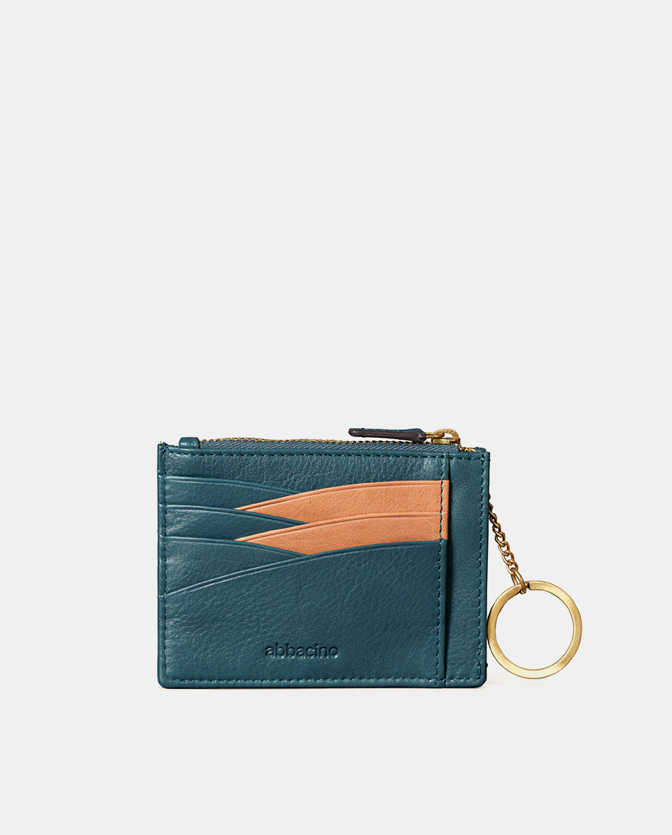 abbacino-tarjetero-mujer-piel-azul-con-monedero image 3